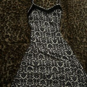 Marilyn Monroe Black and White Patterned Mini Dress